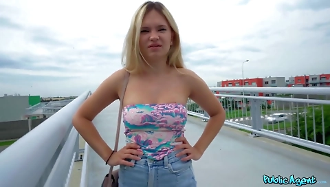 Blonde with huge tits and ready for you