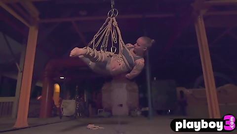 Sexy blonde fucked in all holes