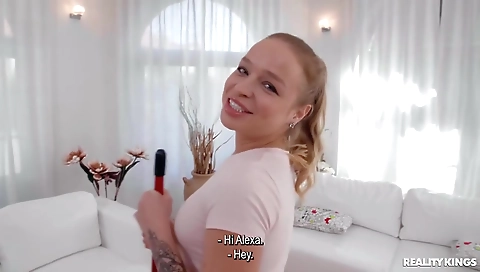 Sexy young girl fucks by the pool