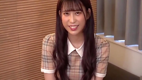 Sexy japanese av model is a hot and fucked by two guys