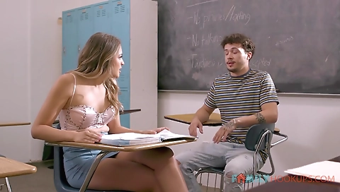 Sultry chick with toys